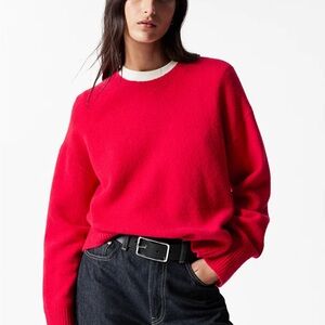 & Other Stories Relaxed Fit Red Sweater